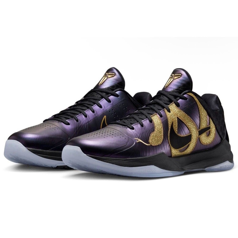 Kobe V GS 4.5Y (6W) Year Mamba Eggplant Gold HM3753-500 (060)